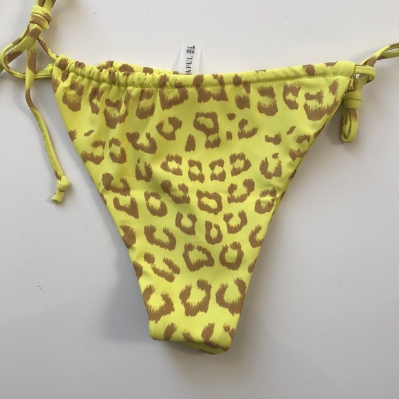 YELLOW LEOPARD CRISS CROSS BATHING SUIT BRAND NEW - Picture 5 of 5